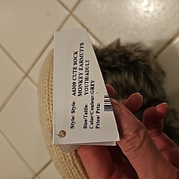 New headband earmuffs sock monkey - Picture 5 of 6